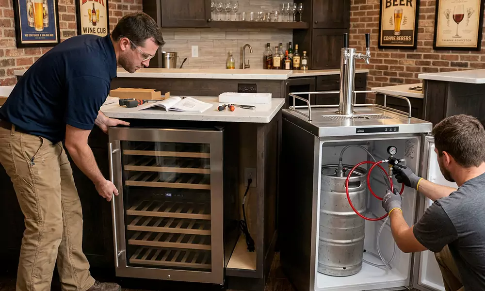 Wine Cooler and Kegerator Installation in Norwalk, CT