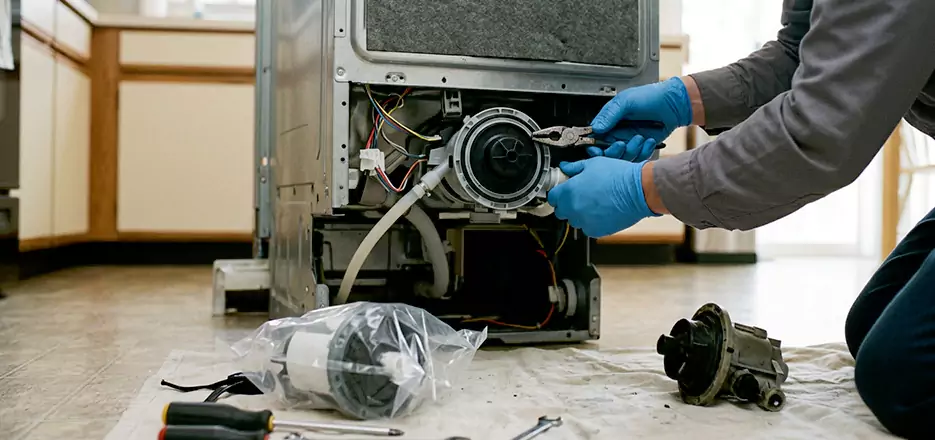 Dishwasher Motor Pump Replacement in Norwalk